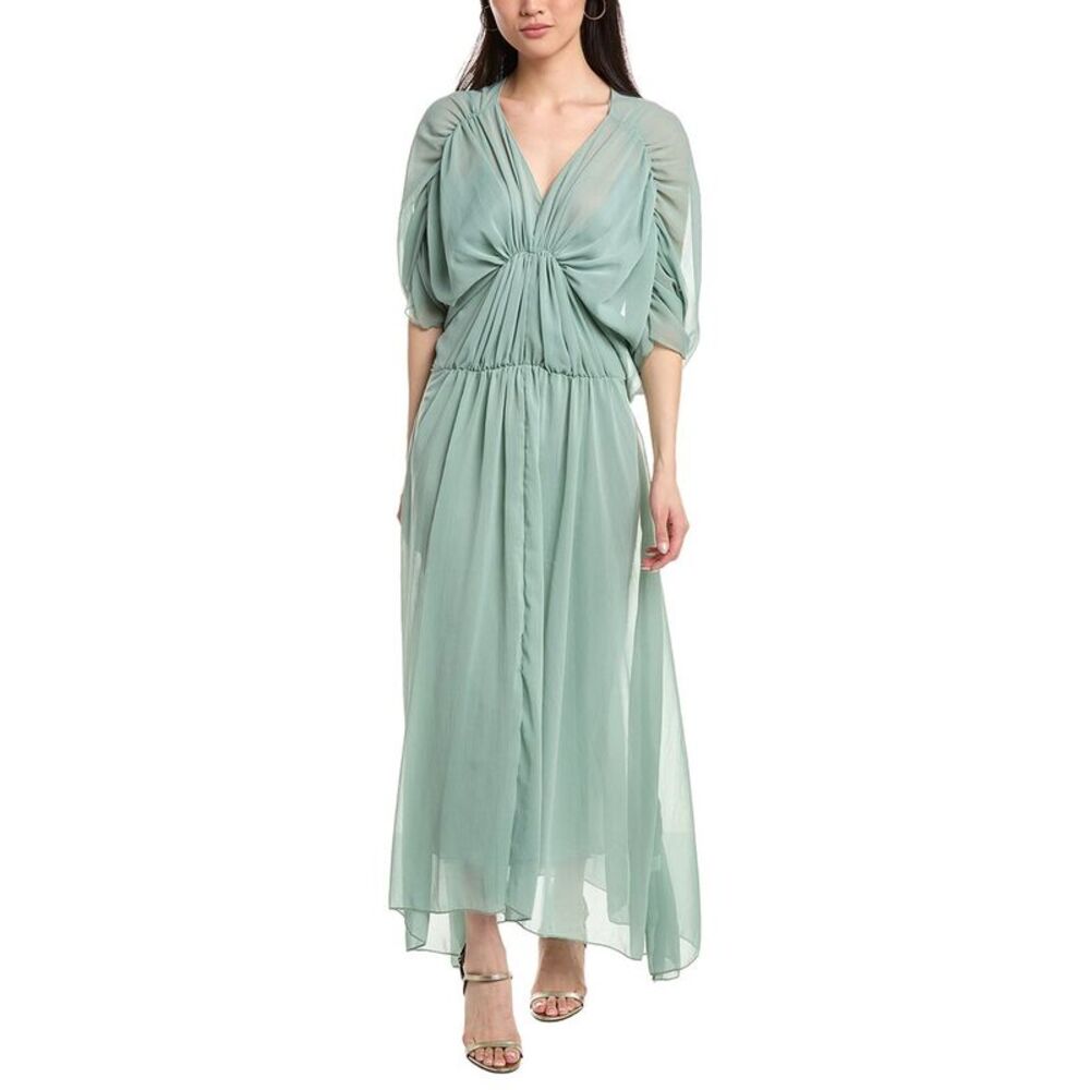 Ipponelli Womens  3/4 Sleeve Maxi Dress, Green